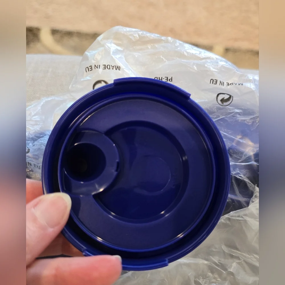 Black and Clear Oval Container